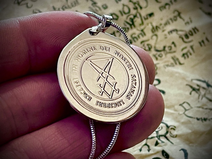 STERLING SILVER SIGIL OF LUCIFER – THE SEAL OF SATAN